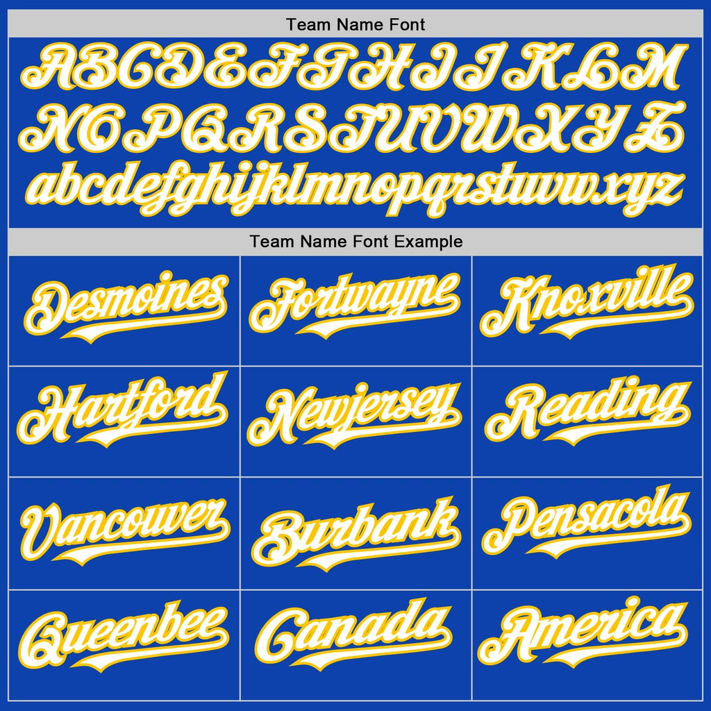 Custom Thunder Blue Yellow Pinstripe White Two-Button Unisex Softball Jersey photo 4