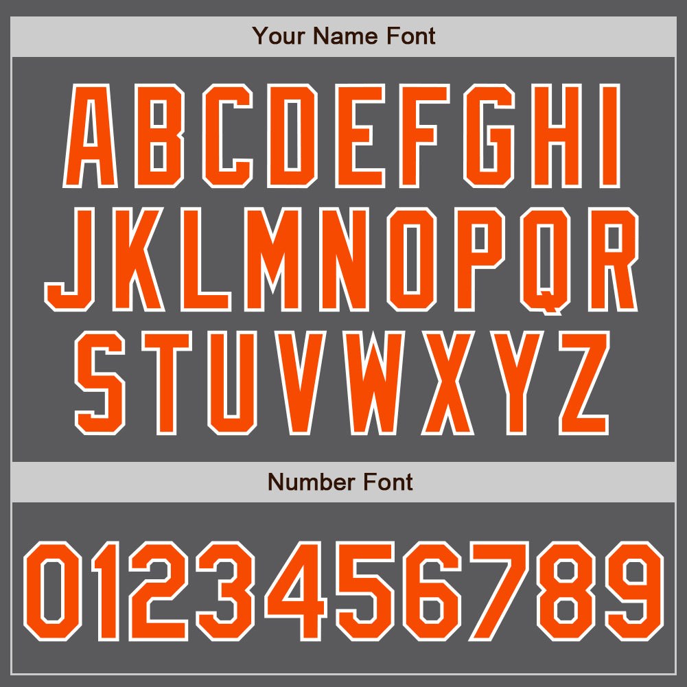 Custom Steel Gray Orange Pinstripe White Two-Button Unisex Softball Jersey photo 5