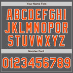 Custom Steel Gray Orange Pinstripe White Two-Button Unisex Softball Jersey photo 5