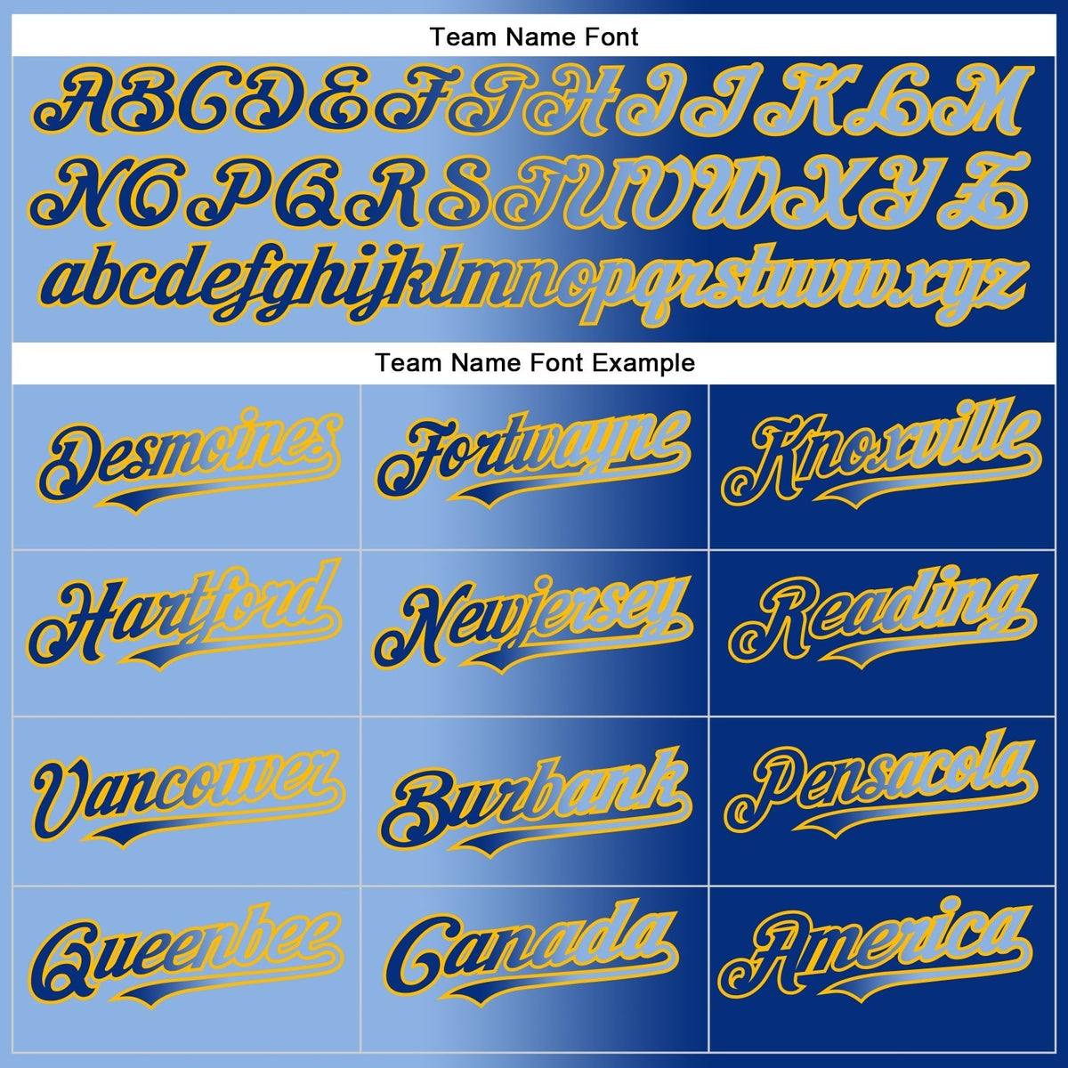 Custom Royal Light Blue-Gold Gradient Fashion Two-Button Unisex Softball Jersey photo 3