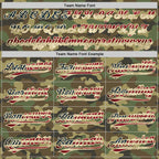 Custom Camo Vintage USA Flag-Cream Salute To Service Two-Button Unisex Softball Jersey photo 4