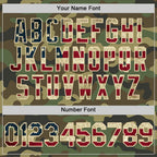 Custom Camo Vintage USA Flag-Cream Salute To Service Two-Button Unisex Softball Jersey photo 5