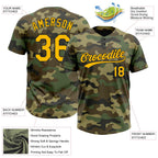 Custom Camo Gold-Black Salute To Service Two-Button Unisex Softball Jersey photo 3