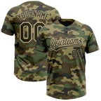 Custom Camo Olive-Cream Salute To Service Two-Button Unisex Softball Jersey photo 1