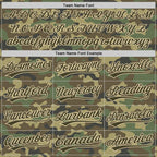 Custom Camo Olive-Cream Salute To Service Two-Button Unisex Softball Jersey photo 4