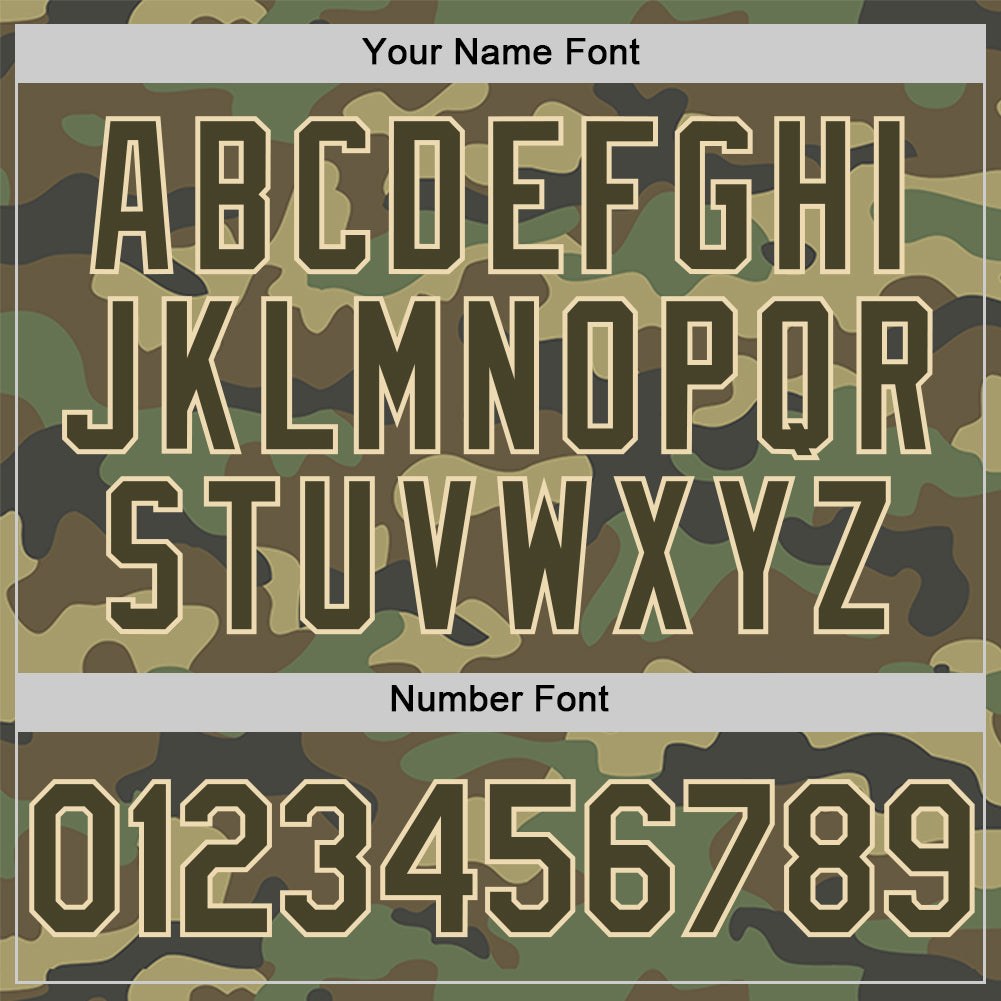 Custom Camo Olive-Cream Salute To Service Two-Button Unisex Softball Jersey photo 5