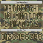 Custom Camo Olive-Cream Salute To Service Two-Button Unisex Softball Jersey photo 5