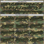 Custom Camo Olive-Black Salute To Service Two-Button Unisex Softball Jersey photo 4