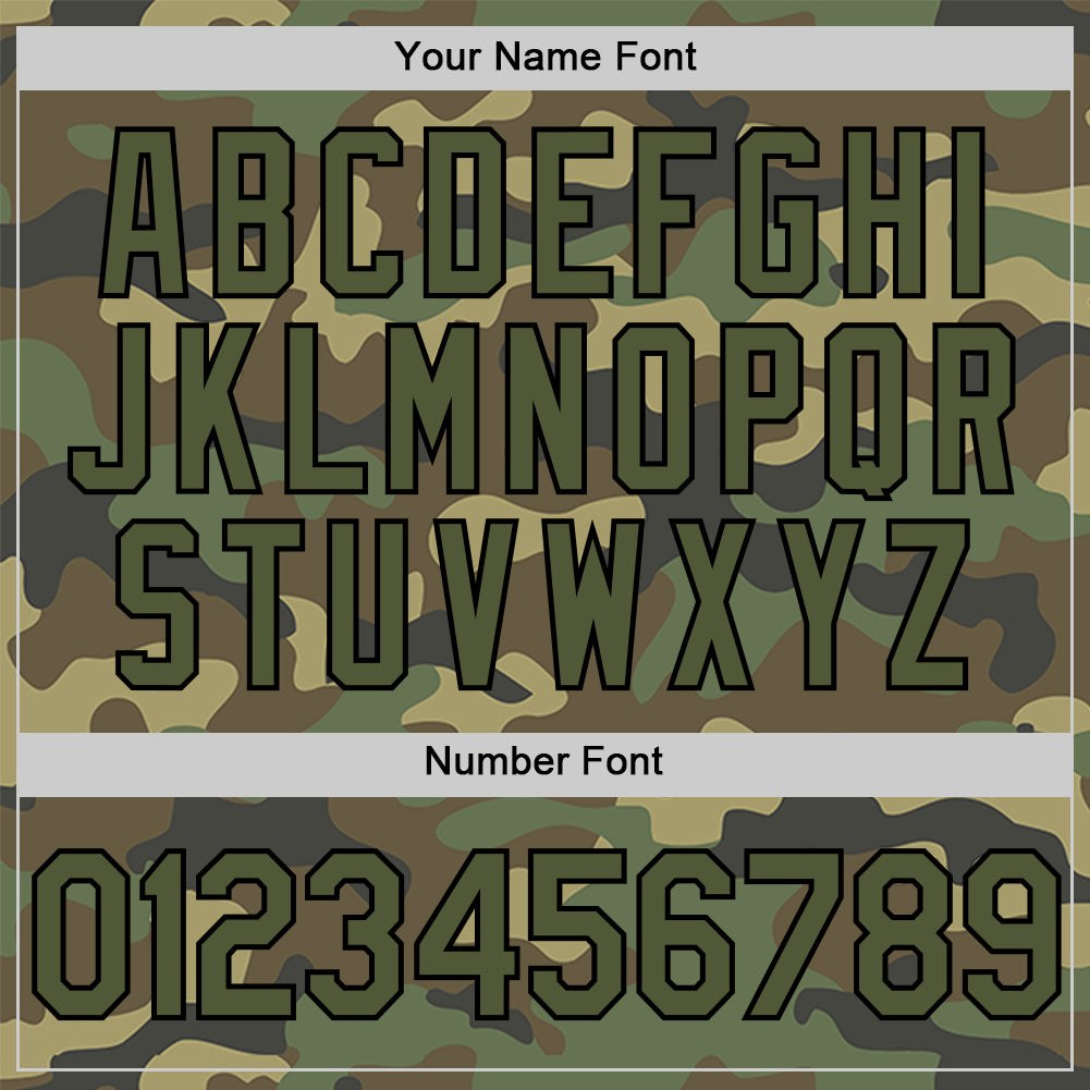 Custom Camo Olive-Black Salute To Service Two-Button Unisex Softball Jersey photo 5