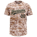 Custom Camo Black-Cream Salute To Service Two-Button Unisex Softball Jersey photo 2