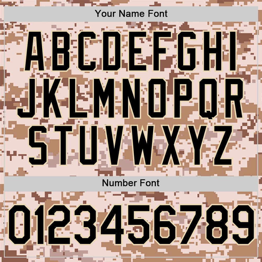 Custom Camo Black-Cream Salute To Service Two-Button Unisex Softball Jersey photo 4