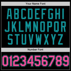 Custom Black Pink-Teal Two-Button Unisex Softball Jersey photo 5