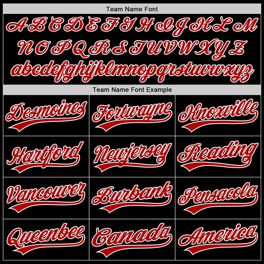 Custom Black Red-White Two-Button Unisex Softball Jersey photo 4