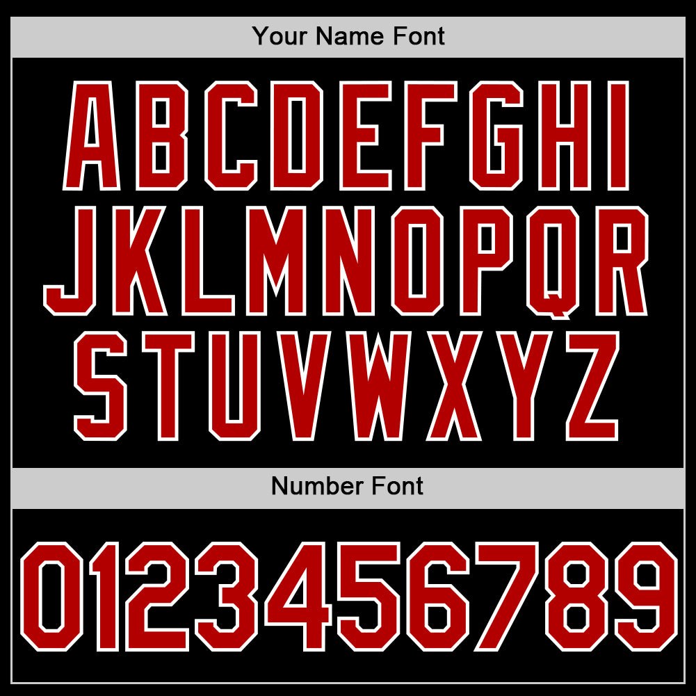 Custom Black Red-White Two-Button Unisex Softball Jersey photo 5
