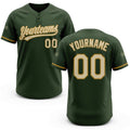 Custom Olive Cream-Old Gold Salute To Service Two-Button Unisex Softball Jersey