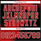 Custom Red Black-White 3D Pattern Abstract Brush Stroke Two-Button Unisex Softball Jersey photo 5