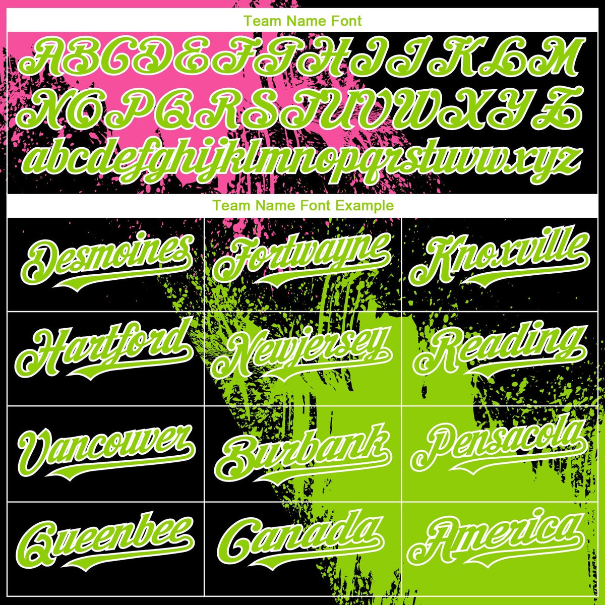 Custom Black Neon Green-Pink 3D Pattern Abstract Brush Stroke Two-Button Unisex Softball Jersey photo 4