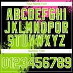 Custom Black Neon Green-Pink 3D Pattern Abstract Brush Stroke Two-Button Unisex Softball Jersey photo 5