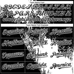 Custom White Black 3D Pattern Abstract Brush Stroke Two-Button Unisex Softball Jersey photo 4
