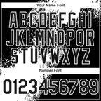 Custom White Black 3D Pattern Abstract Brush Stroke Two-Button Unisex Softball Jersey photo 5