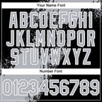 Custom Gray Black-White 3D Pattern Abstract Brush Stroke Two-Button Unisex Softball Jersey photo 5