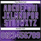 Custom Purple Black-White 3D Pattern Abstract Brush Stroke Two-Button Unisex Softball Jersey photo 5