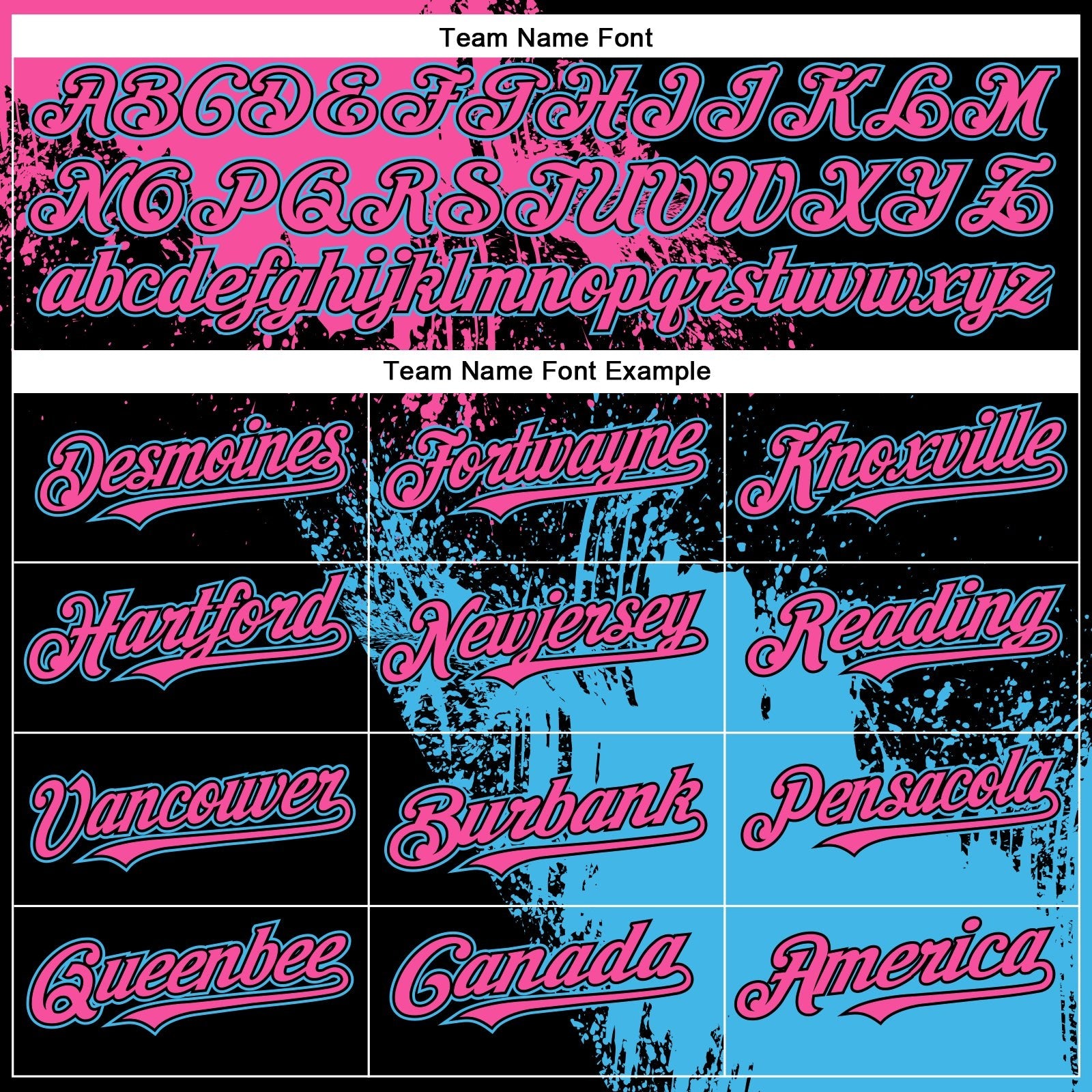 Custom Black Pink-Sky Blue 3D Pattern Abstract Brush Stroke Two-Button Unisex Softball Jersey photo 5