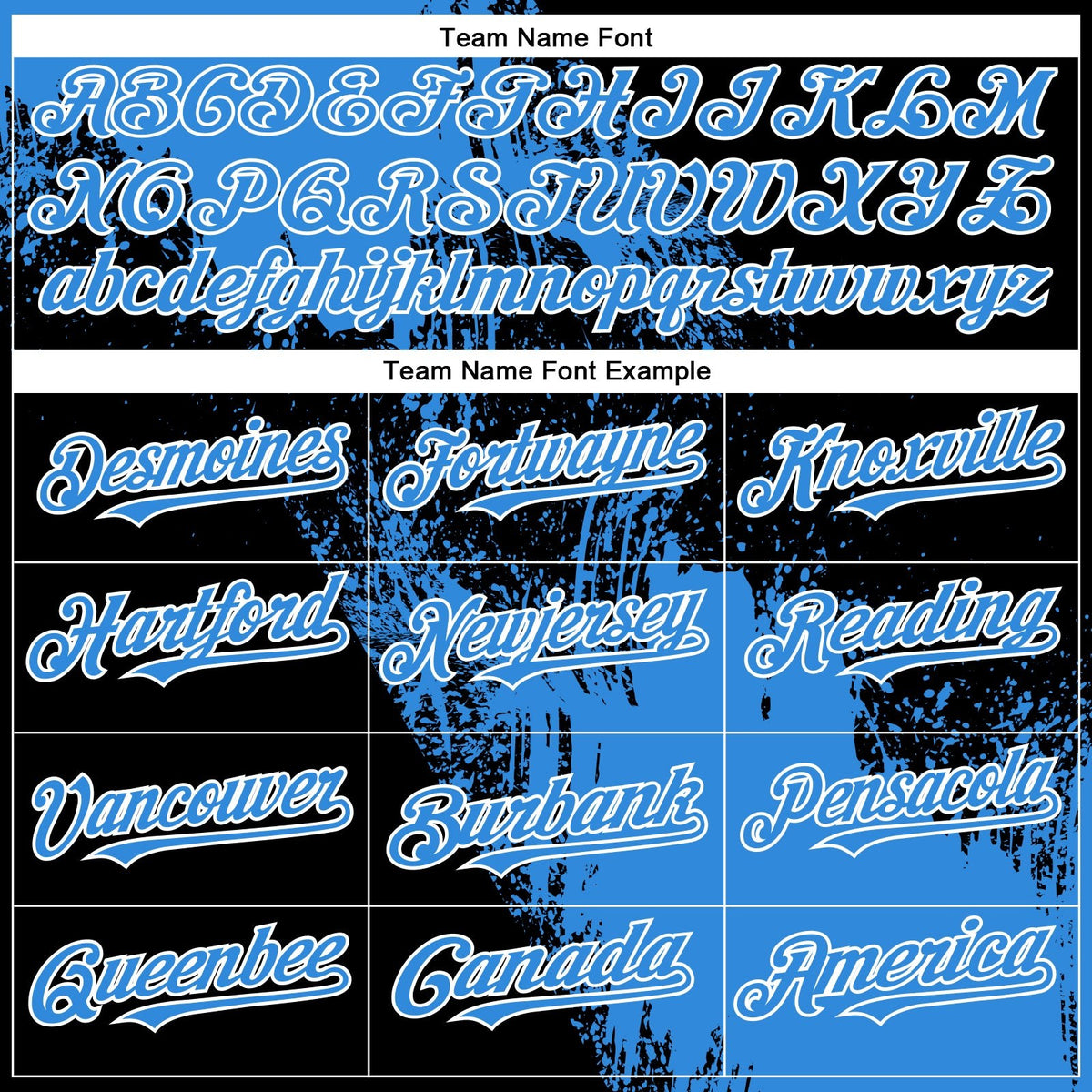 Custom Black Electric Blue-White 3D Pattern Abstract Brush Stroke Two-Button Unisex Softball Jersey photo 4