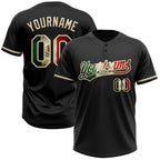 Custom Black Vintage Mexican Flag-City Cream Two-Button Unisex Softball Jersey photo 1