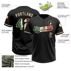 Custom Black Vintage Mexican Flag-City Cream Two-Button Unisex Softball Jersey photo 3