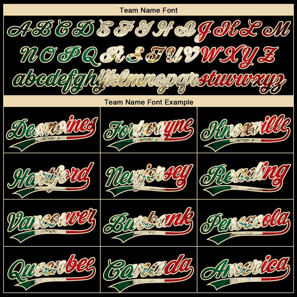 Custom Black Vintage Mexican Flag-City Cream Two-Button Unisex Softball Jersey photo 4