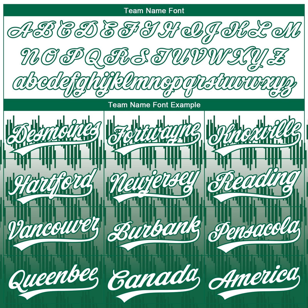 Custom White Kelly Green 3D Pattern Lines Two-Button Unisex Softball Jersey photo 3