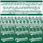 Custom White Kelly Green 3D Pattern Lines Two-Button Unisex Softball Jersey photo 3