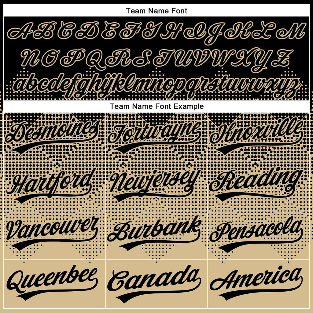 Custom Black Vegas Gold 3D Gradient Square Shape Two-Button Unisex Softball Jersey photo 3
