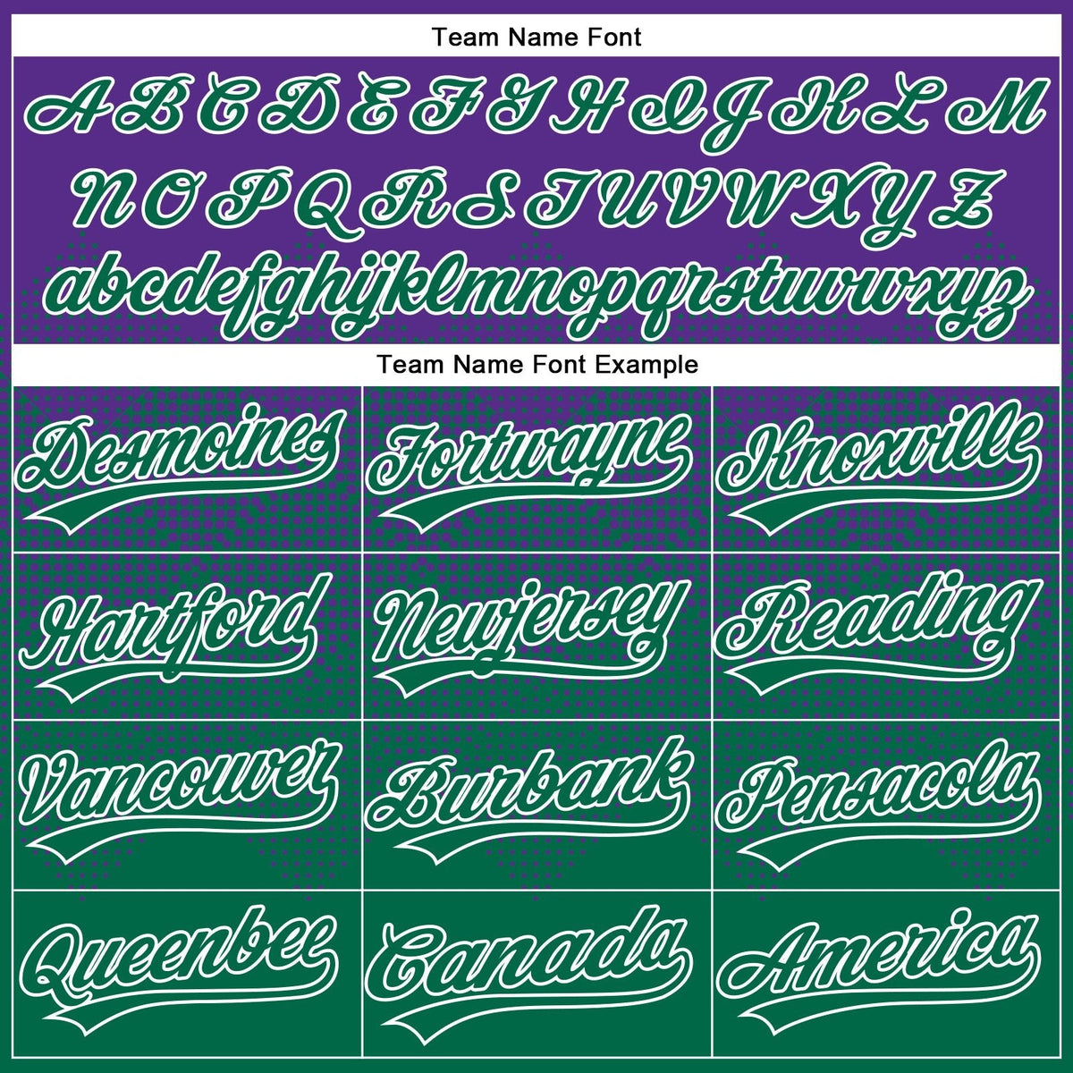 Custom Purple Kelly Green-White 3D Gradient Square Shape Two-Button Unisex Softball Jersey photo 3