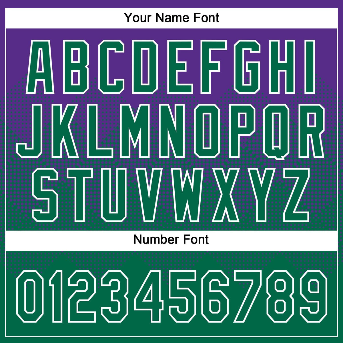 Custom Purple Kelly Green-White 3D Gradient Square Shape Two-Button Unisex Softball Jersey photo 4