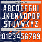 Custom Graffiti Pattern White Orange-Navy 3D Scratch Two-Button Unisex Softball Jersey photo 5