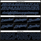 Custom White Black-Light Blue Authentic Throwback Split Fashion Basketball Shorts photo 2