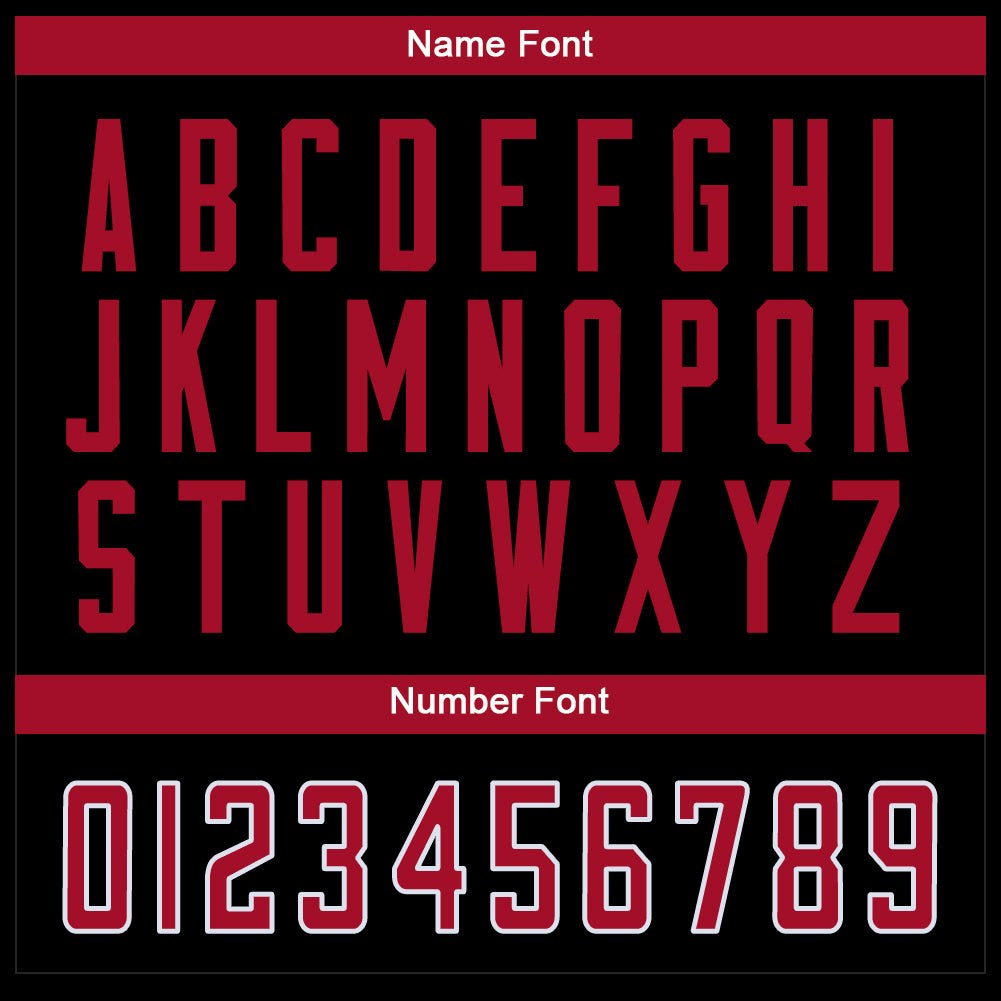 Custom Black Red-White Split Fashion Football Jersey photo 3