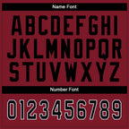 Custom Cardinal Black-White Split Fashion Football Jersey photo 3