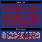 Custom Royal Red-White Split Fashion Football Jersey photo 3