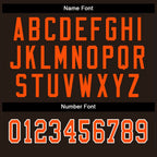 Custom Brown Orange-White Split Fashion Football Jersey photo 3