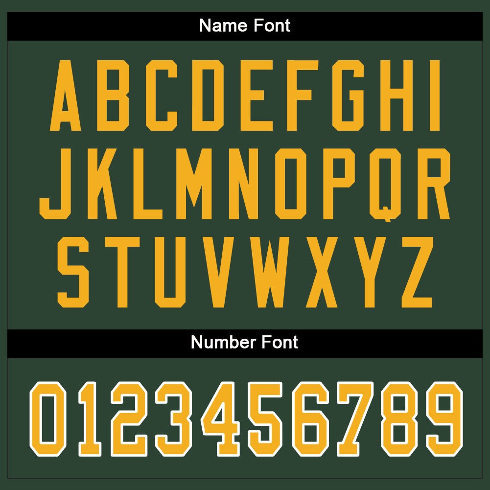 Custom Green Gold-White Split Fashion Football Jersey photo 3