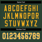 Custom Green Gold-White Split Fashion Football Jersey photo 3