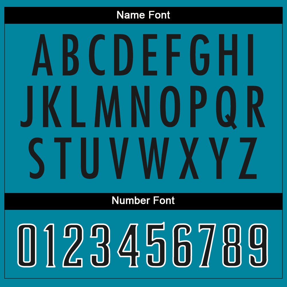 Custom Teal Black-White Split Fashion Football Jersey photo 3
