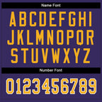 Custom Purple Gold-White Split Fashion Football Jersey photo 3
