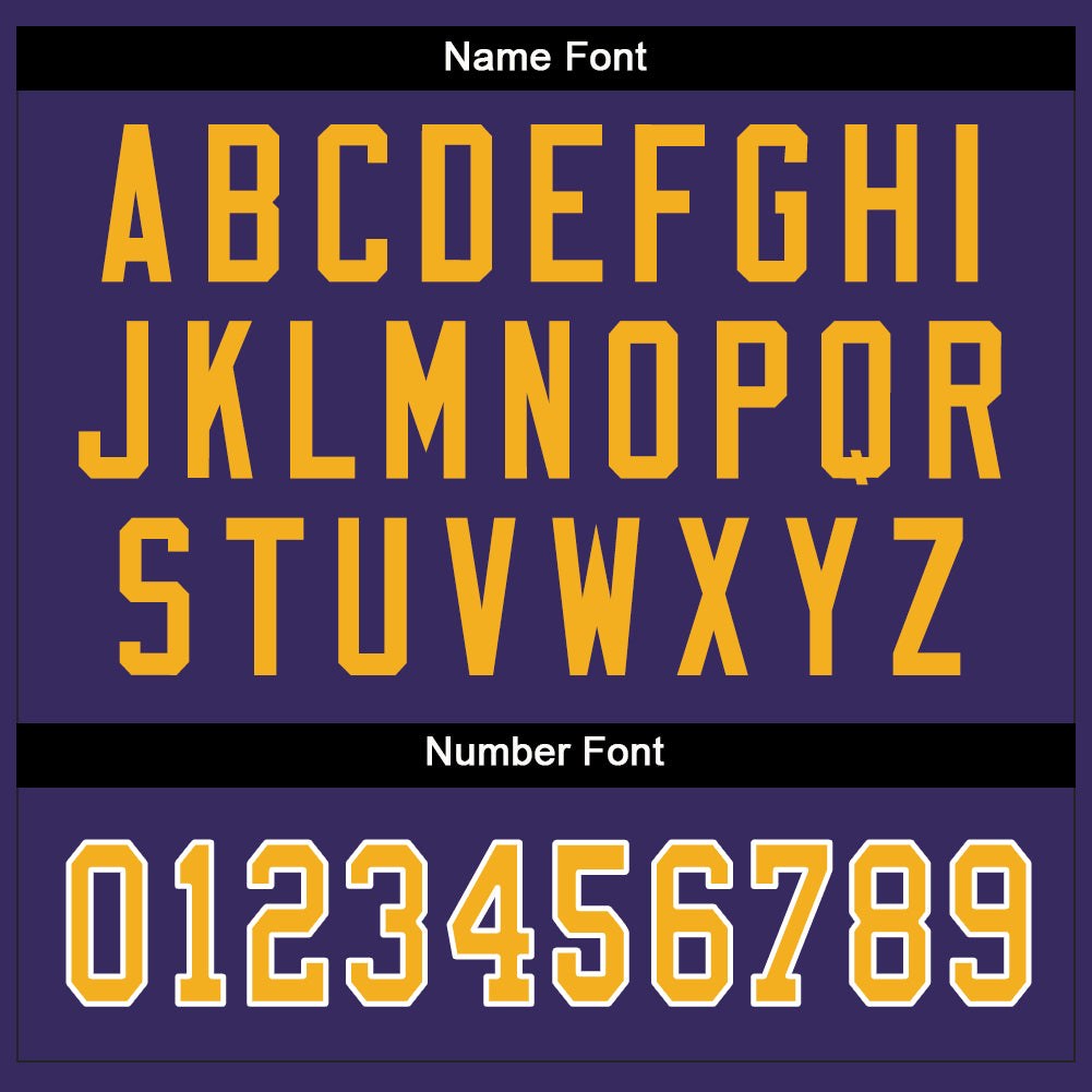 Custom Purple Gold-White Split Fashion Football Jersey photo 3