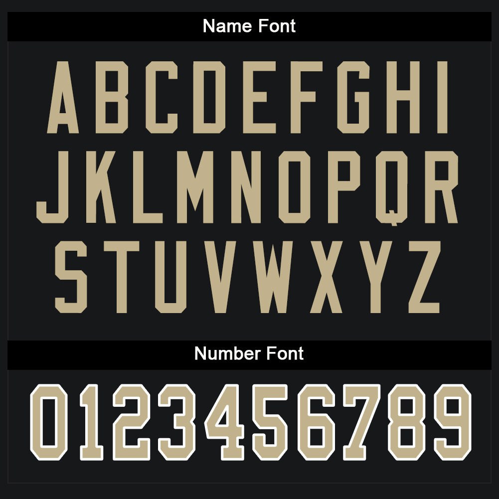 Custom Black Vegas Gold-White Split Fashion Football Jersey photo 3