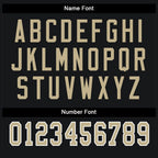 Custom Black Vegas Gold-White Split Fashion Football Jersey photo 3