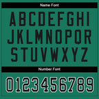 Custom Kelly Green Black-White Split Fashion Football Jersey photo 3